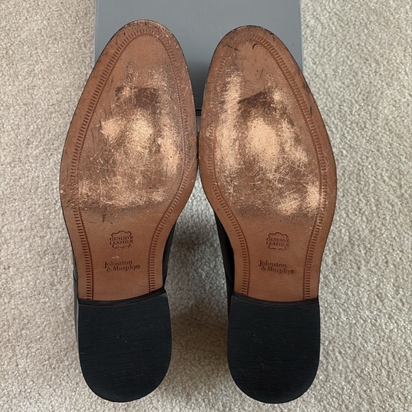 Johnston & Murphy Men’s Hernden Cap Toe Black Calfskin Dress Shoes Size 14 - Picture 8 of 12